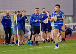 Brandon Bellamin races in for Team Bath's second try. PICTURES: Bryn Vaile for Matchtight