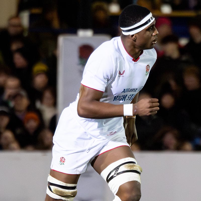 Tate Williams representing England Rugby U20